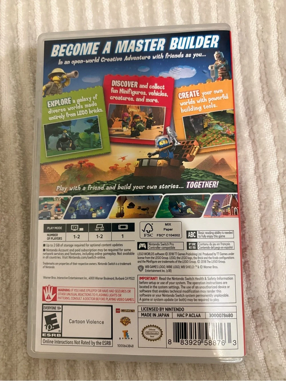 LEGO Worlds for Nintendo Switch - Yellow & Green Cover Art